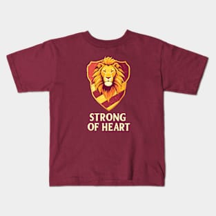 Strong of Heart - Lion - Shield - Fantasy Kids T-Shirt